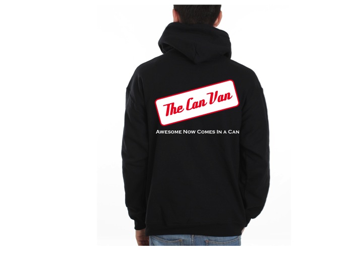 back of hoodie, The Can Van logo